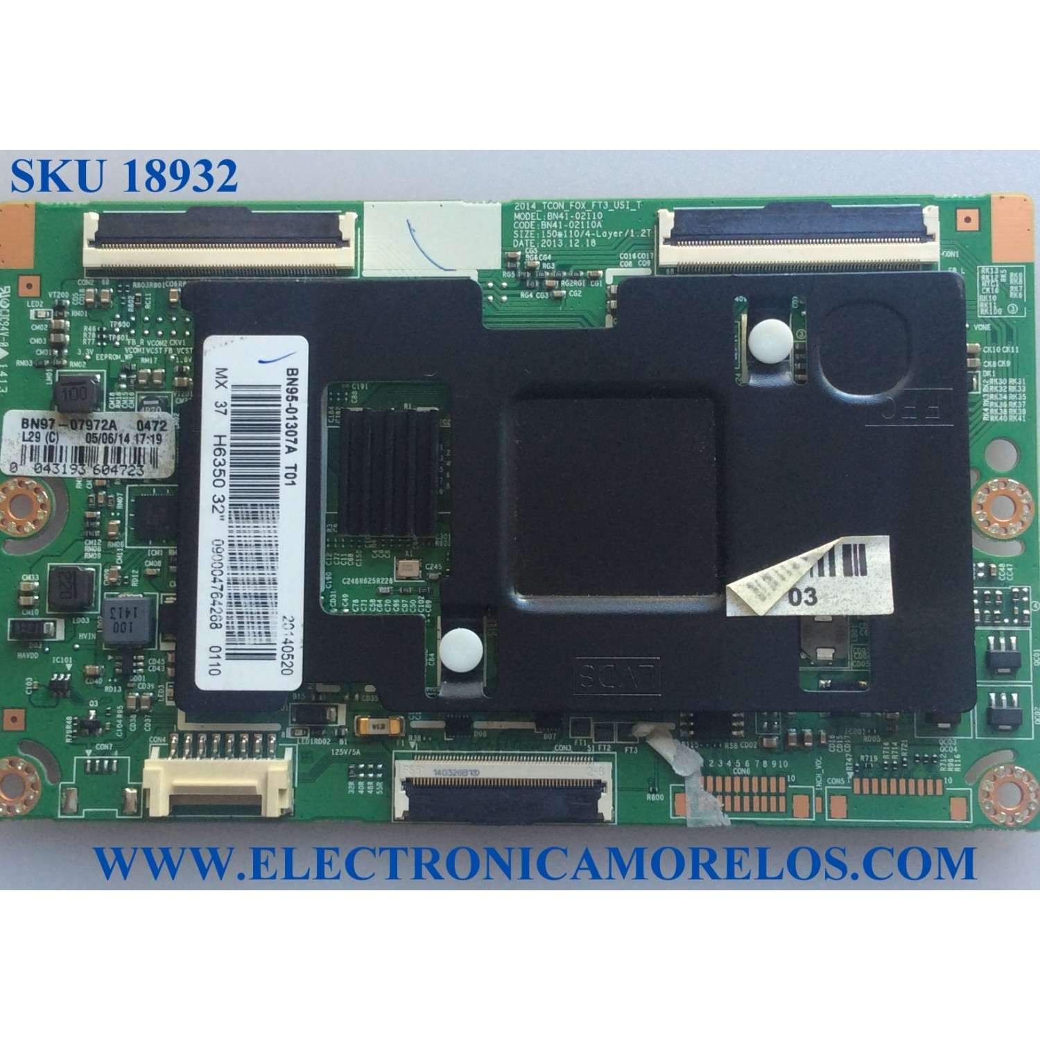 T-CON / SAMSUNG BN95-01307A / BN41-02110A / BN97-07972A / PANEL CY-GH032CSLV1H / MODELOS UN32H6350AFXZA TS01 / UN32H6350AF